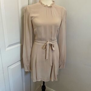 Reformation Tan Skater Mini Dress